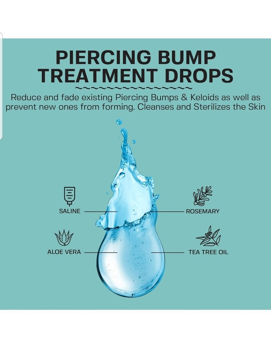 Piercing Bump Treatment Saline Drops Non-Greasy Keloid Bump