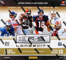 2012 Panini Rookies Stars Longevity Football Box Look For RC Luck Wilson 4 Hits