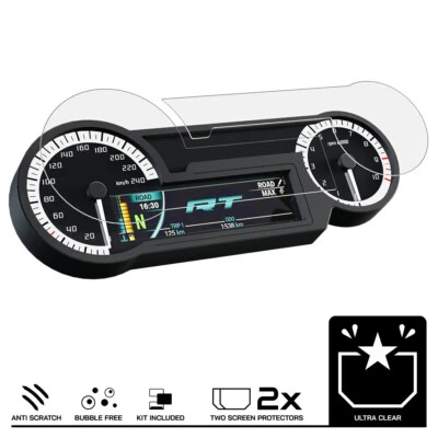 SPEEDO ANGELS BMW R1200RT (2014-2018) Tableau de Bord Protecteur d'écran 2 x Ultra Transparent