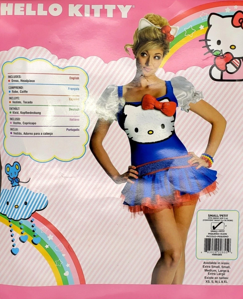 Rubies HELLO KITTY Halloween Costume Ladies Retro Cat Sanrio