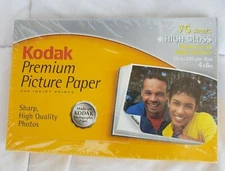 Kodak 8887713 Premium Picture Paper High Gloss, 4 x 6in - 75 Sheets, Sealed