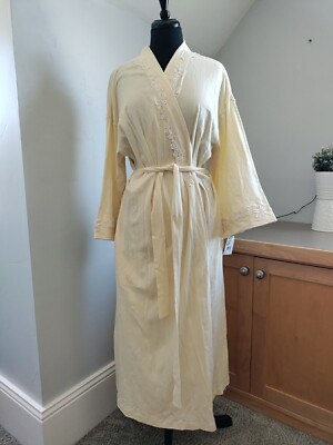 white christmas dresses Sand Shell Pembroke Stripe Cotton Robe | Small/Medium
