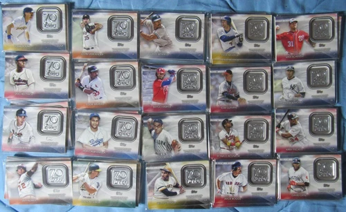 2021 Topps Update Complete 70th Anniversary Logo Patch Set 20 Cards