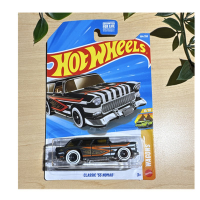 Hot Wheels Classic '55 Nomad Wagon Wagons Series 1:64 Diecast Car Black/Orange
