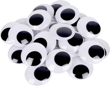 2 Inch Large Wiggle Eyes, 50MM round Plastic Googly Eyes Self Adhesive Black Eye