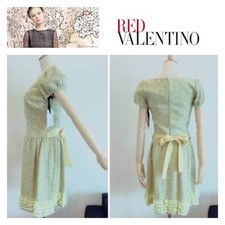 Red Valentino Beautiful Line Puff Sleeve Dress