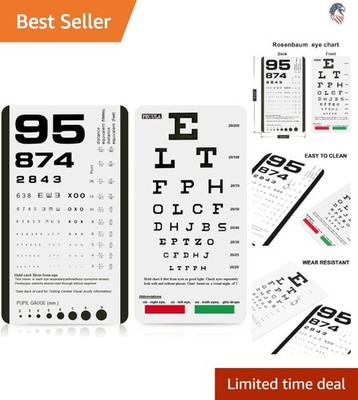 Pocket Eye Chart Set Compatibility Snellen Rosenbaum Visual Acuity