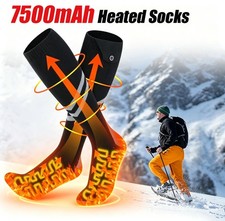 Heated Socks,Rechargeable 7500mAh 2 Battery Electric Socks with Foot Warmer a