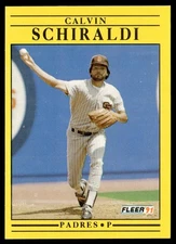 1991 Fleer Calvin Schiraldi San Diego Padres #543