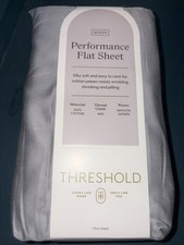 Queen 400 Thread Count Performance Flat Sheet Classic Gray - Threshold: Cotton