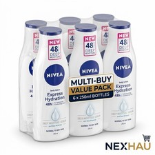 Image of 6 Pack NIVEA Express Hydration Body Lotion Normal Skin 250ml x6 - Bundle Pack