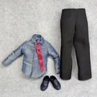 2003 Ken Fashions Outfit Black Pants Shirt Necktie & Shoes #25752 B8232 Vintage