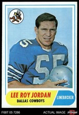 1968 Topps #207 Lee Roy Jordan Cowboys Alabama 3 - VG