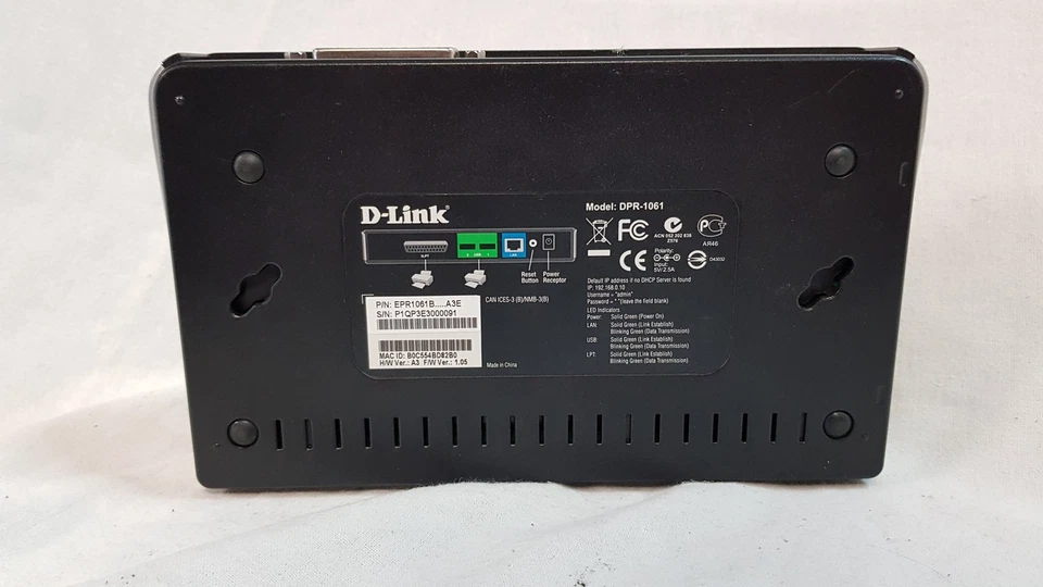 D-Link DPR-1061 USB LPT Multi-Function Print Server with PSU - Image 2 of 4