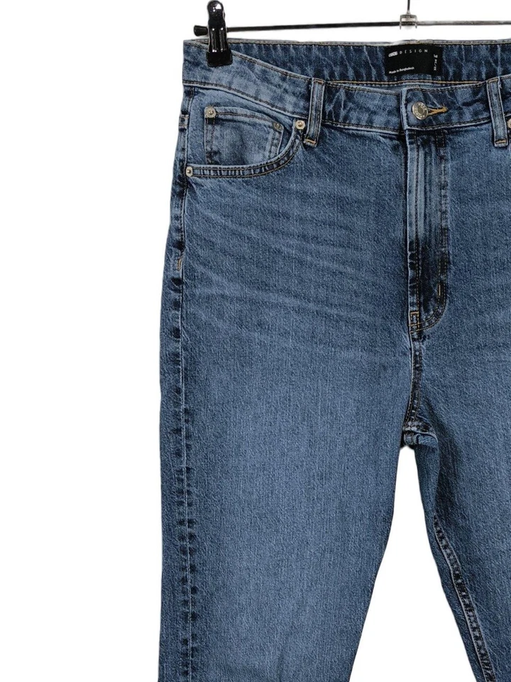 ASOS DESIGN Vaquero de talle alto Mujeres Vaquero Talla EU 42 azul look casual - Imagen 3 de 4