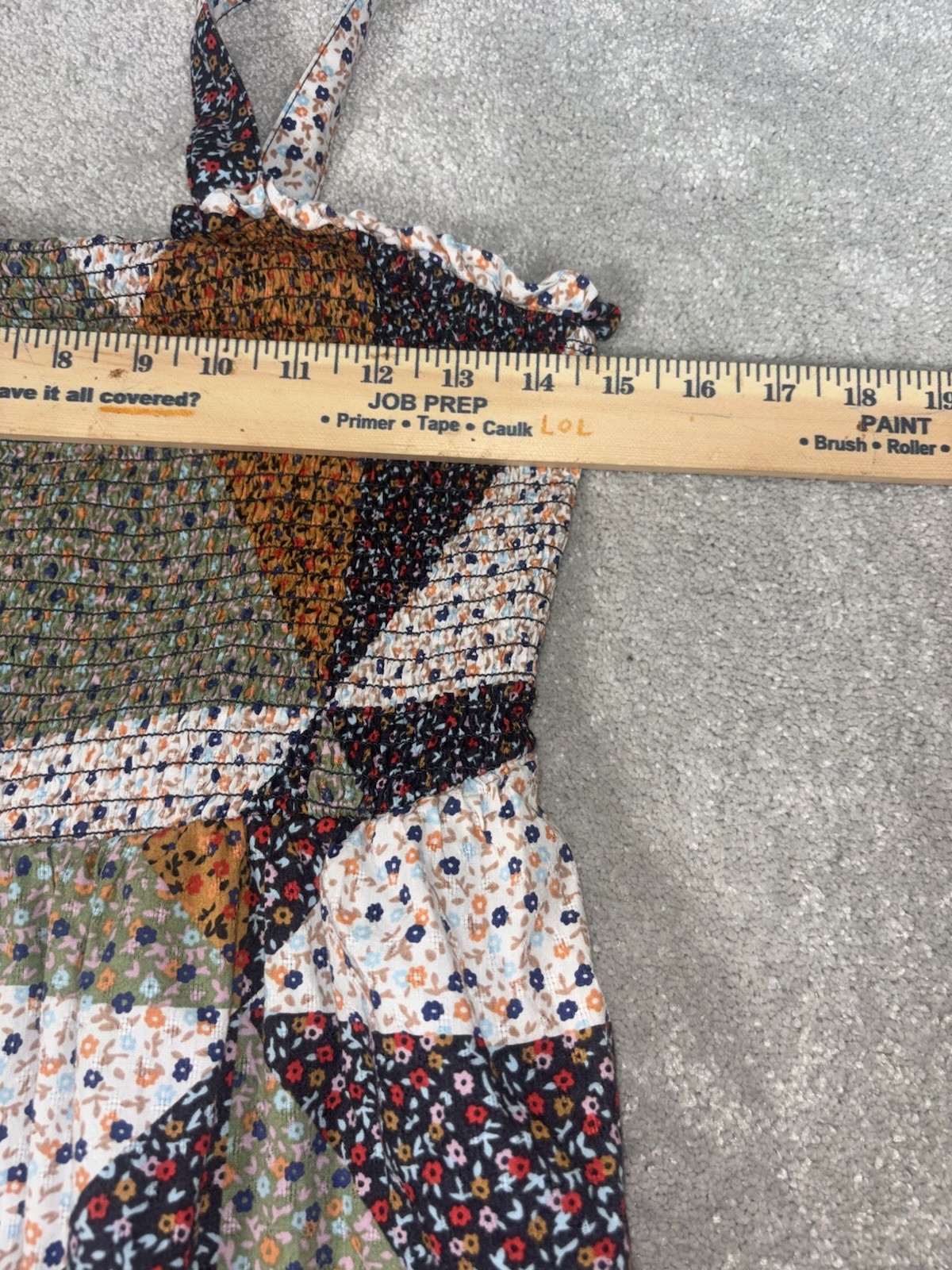 Universal Thread Dress Women’s M Patchwork Ditsy … - image 8