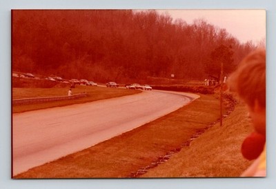Classic Car Race 1960s 1970s Snapshot Photograph Auto Racing Track