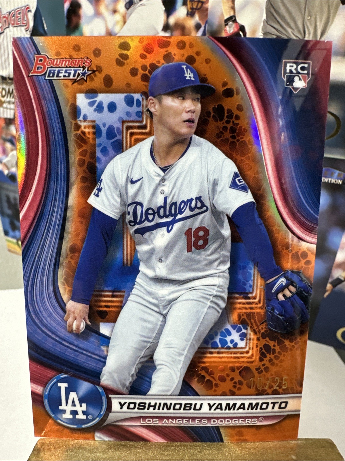 2024 Bowman Best Yoshinobu Yamamoto RC Orange 10/25 MINT ROOKIE
