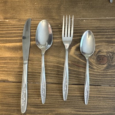 Superior Stainless Radiant Rose  4-Piece Stainless Flatware Set