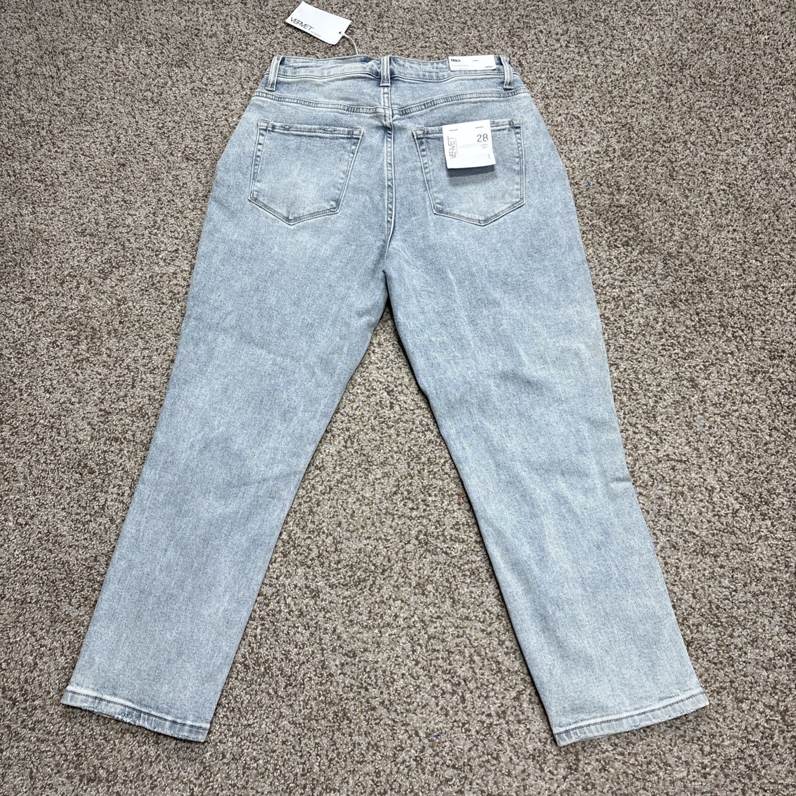 Vervet Blue Erika women’s blue jeans 28 X 25 distressed NEW - View 16