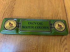 VTG DEVOE WATOR COLORS TIN NATIVE AMERICAN GRAPHICS FIRST AMERICAN PAINT MAKER