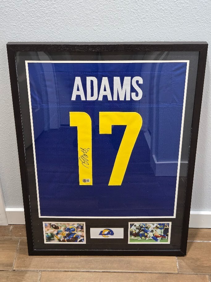 Davante Adams Autographed Signed Los Angeles Rams Framed Los Angeles LA Rams Jersey Beckett COA 