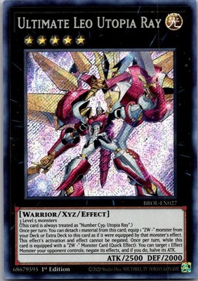 Ultimate Leo Utopia Ray BROL-EN027 Secret Rare Brothers of Legend Yu-Gi-Oh LP