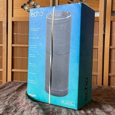 Amazon Echo (1st Generation) Smart Assistant - Black Tower, With Box