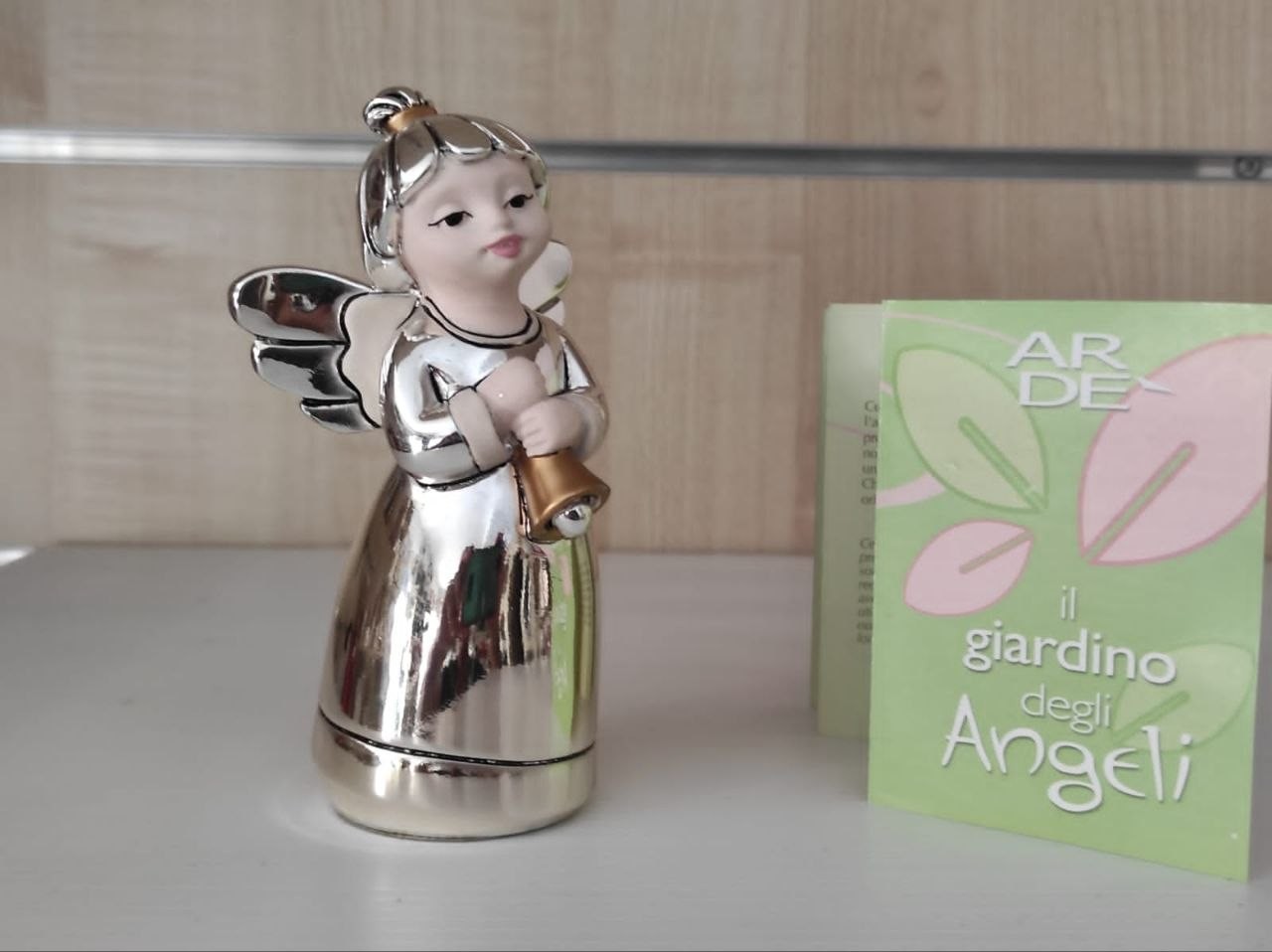 Arde Angelo della Gioia Laminato Argento 12 cm