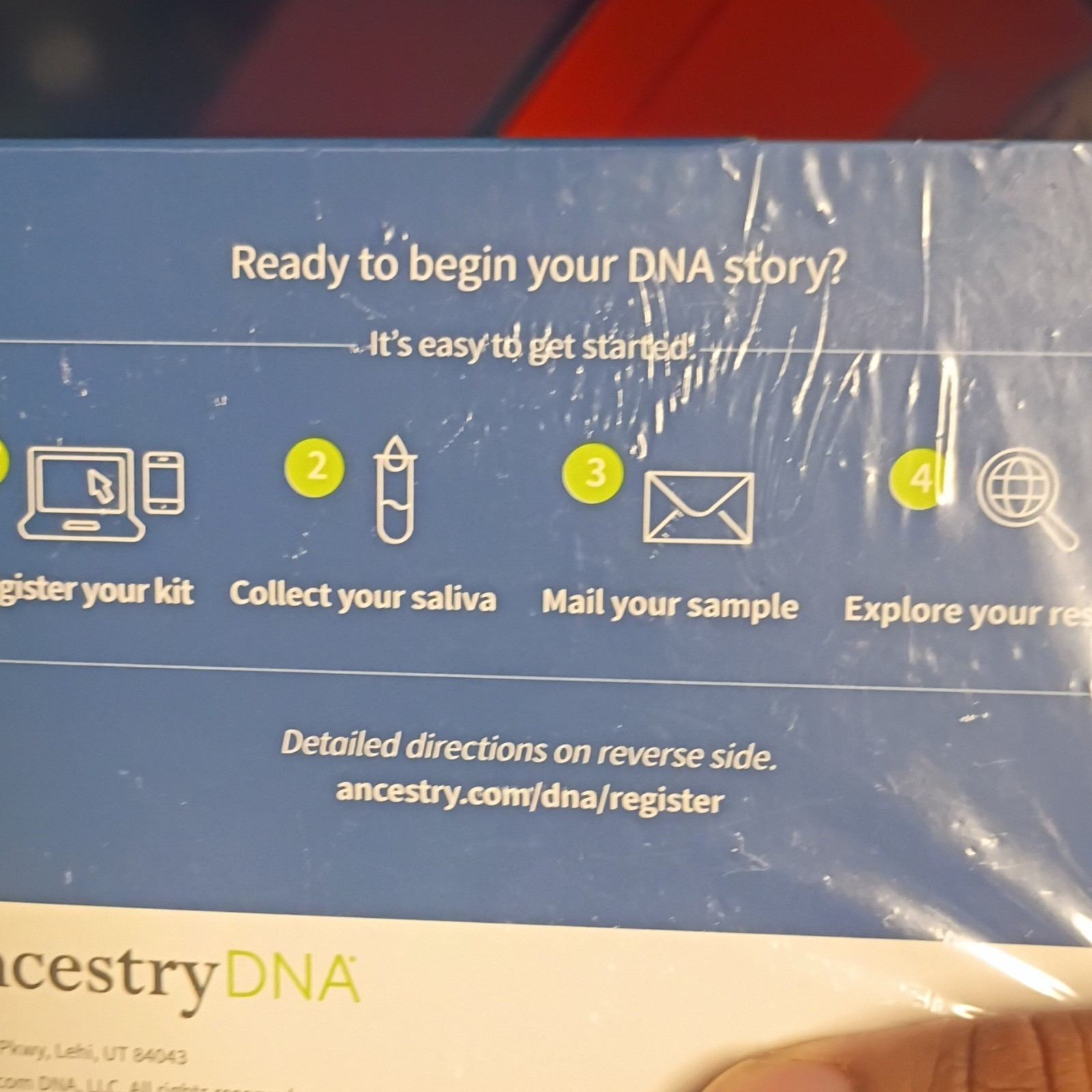 как выглядит AncestryDNA Home DNA Test Kit, Saliva Sample, Register Collect Mail фото