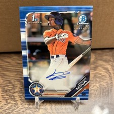 2019 Bowman Chrome Prospects Autograph Freudis Nova /150 Blue Refractor