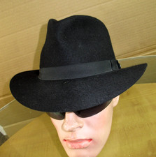 Beaver Hats Co Black Fedora Custom Made Beave...