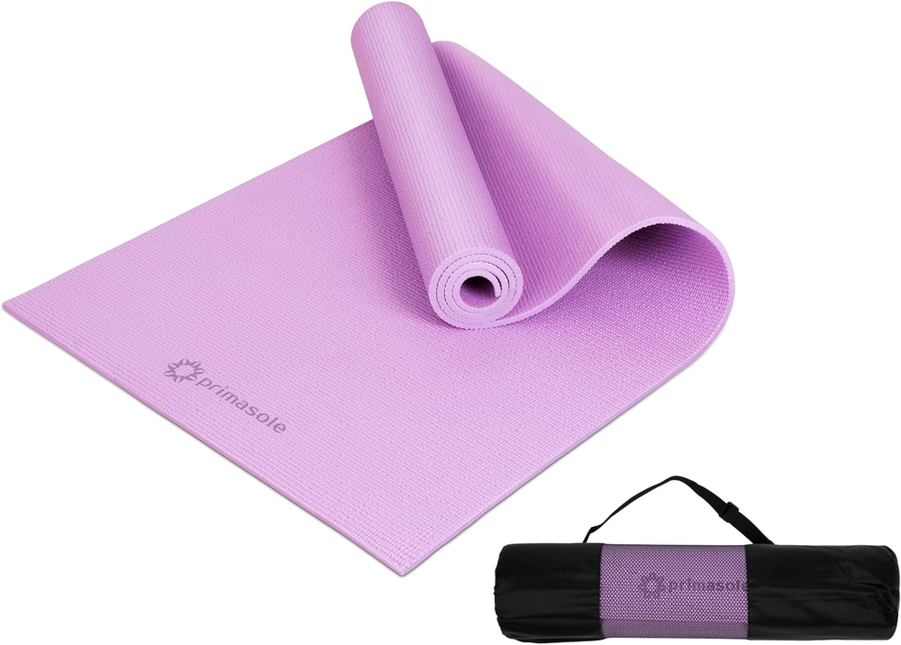 Non-Slip Yoga Mat with Carry Strap for Home Pilates Fitness Workouts