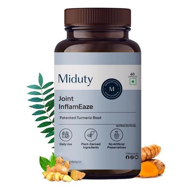 Miduty Joint InflamEaze - Boswellin, Curcumin C3 Complex, Ingwer Extract - 60N