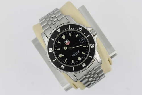 Tag Heuer 929.206 Mens 1500 Series Jumbo Professional Watch Black Silver BA0606