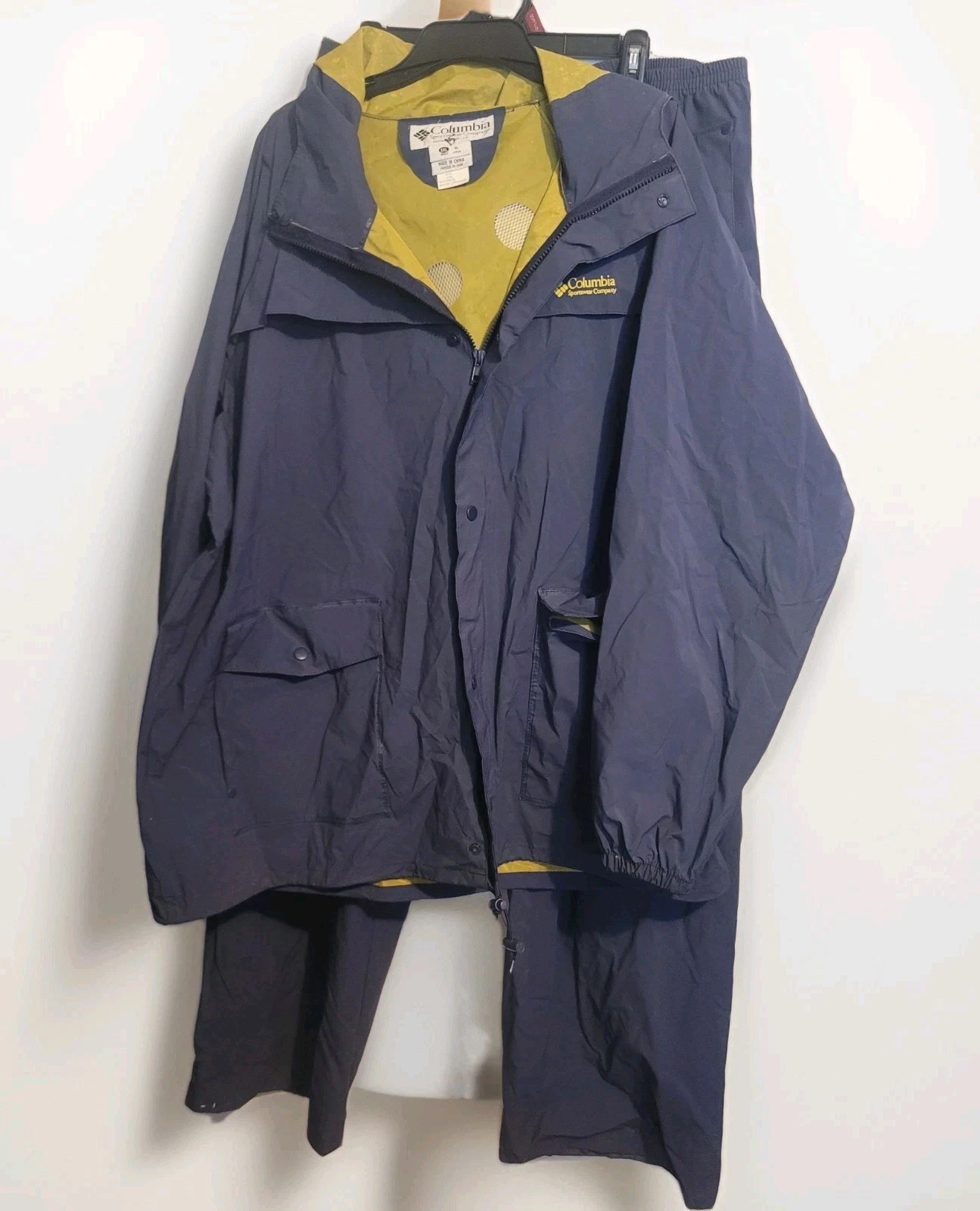 Columbia Sportswear Men's Vintage Blue Rain Suit Jacket Pants Set Size XXL
Opens in a new window or