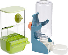 Automatic Bird Feeder  Water Dispenser Set, Acrylic Cage Accessory for Parakeet