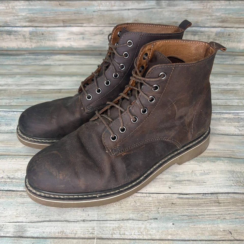 Botas de cuero marrón Golden Fox Boondocker para hombre 9,5 PU6336K10 Foto 2 de 4