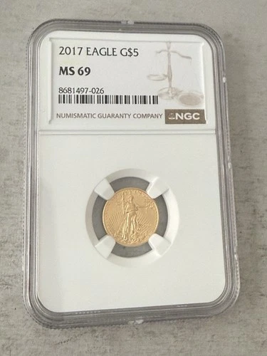 NGC 2017 Gold Eagle G$5 MS 69