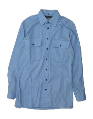 Westbury Herren Hemd Größe 38 mittelblau Polyester DQ68