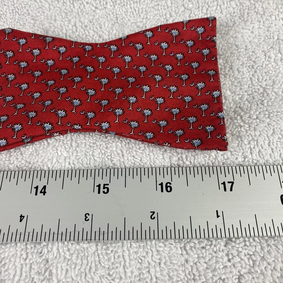 Галстук-бабочка Sero мужской красный шелк пальметто дерево узор самостоятельный галстук официальный классический опрятный - Изображение 4 из 4