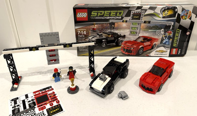 Lego Speed Champions 75874 Chevrolet Camaro Drag Race - complete w/manuals/box