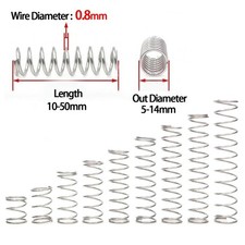 0.8mm Wire Diameter 304 Stainles Steel Compression Spring Small Pressure Spring
