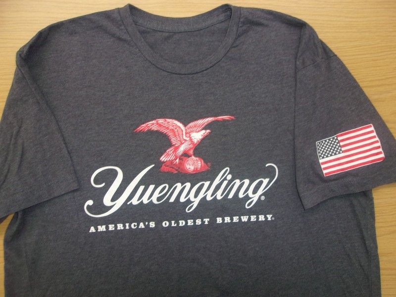 Yuengling Americas Oldest Brewery Beer USA American Flag Logo T-Shirt XL ~NEW~