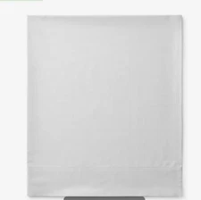 Legends Hotel Pearl Gray Supima Cotton Percale Queen Flat Sheet  New