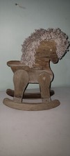 VINTAGE HANDMADE ROCKING HORSE, Solid Oak, FAST SHIPPING 