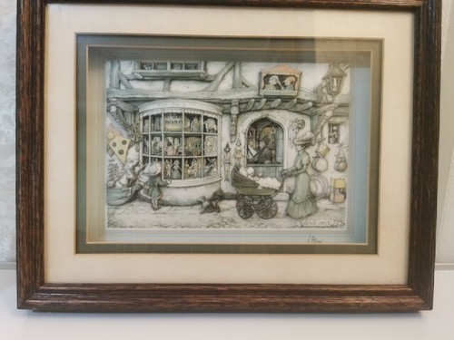 Anton Pieck, Toy Shop In Victorian Scene 3d art Diorama, Streaks Inside Glass - Picture 2 of 24