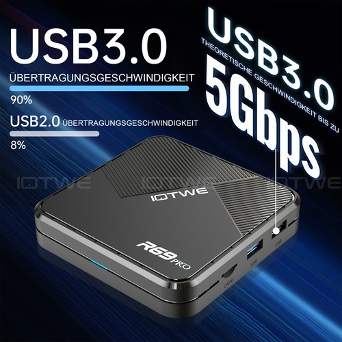 2025 Smart TV BOX Android 14 8K 128GB 2.4G/5G WIFI6 Lettore multimediale Octa Core USB - Foto 6 di 27