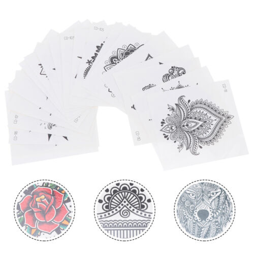  20 Pcs Temporary Tattoos Mandala Flower Decals Stickers Lotus - Afbeelding 1 van 12