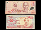 Vietnam 500 & 50000 Dong Banknote World Paper Money UNC Currency Vietnamese